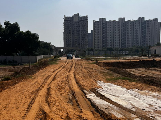 Road earth Filling and Levelling work in progress 