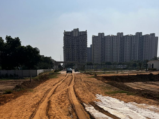 Road earth Filling and Levelling work in progress