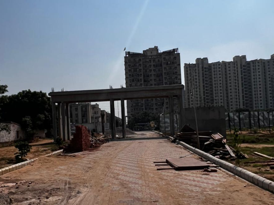 Boundary wall work in progress