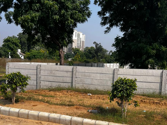 Boundary wall work in progress