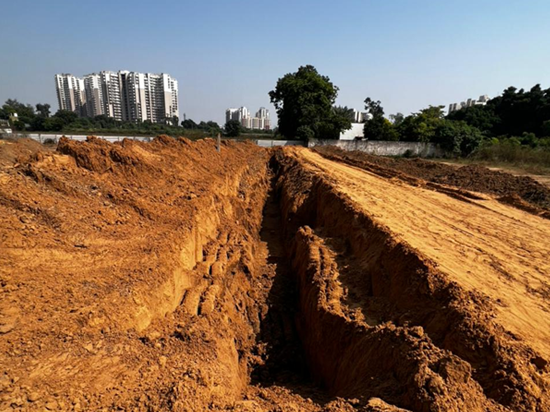 Excavation work for Sewer line