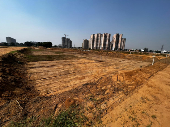 Plot area levelling and cleaning