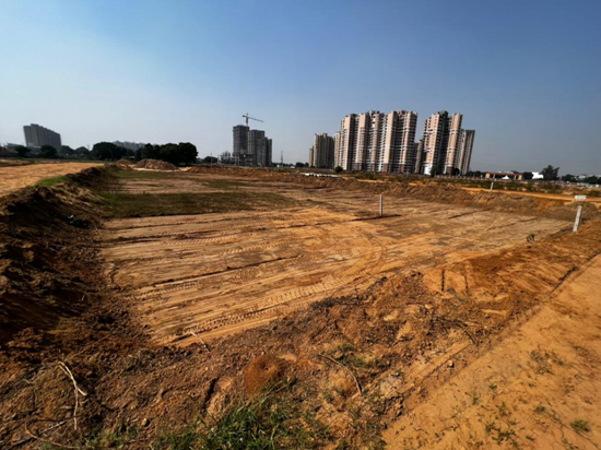 Plot area levelling and cleaning